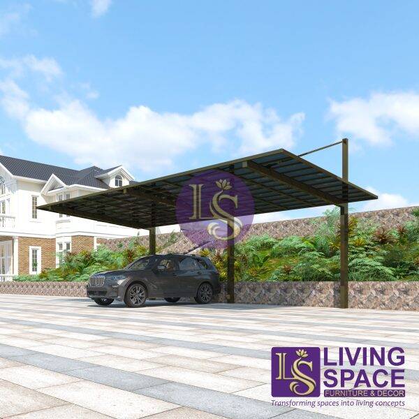 Back-Pull Cantilever Double Carport | Champagne - Image 4
