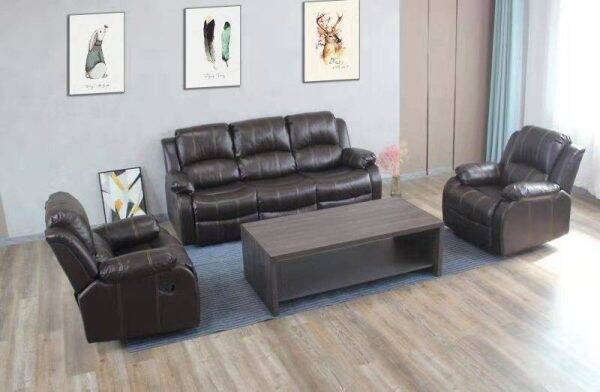 Maryland Recliner Lounge Suite | Brown (3RR+1R+1R) - Image 4