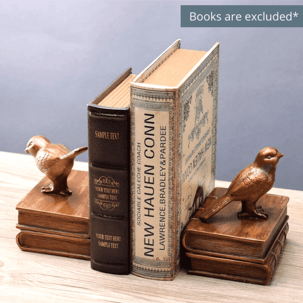 Gold Bird Bookend Home Decor