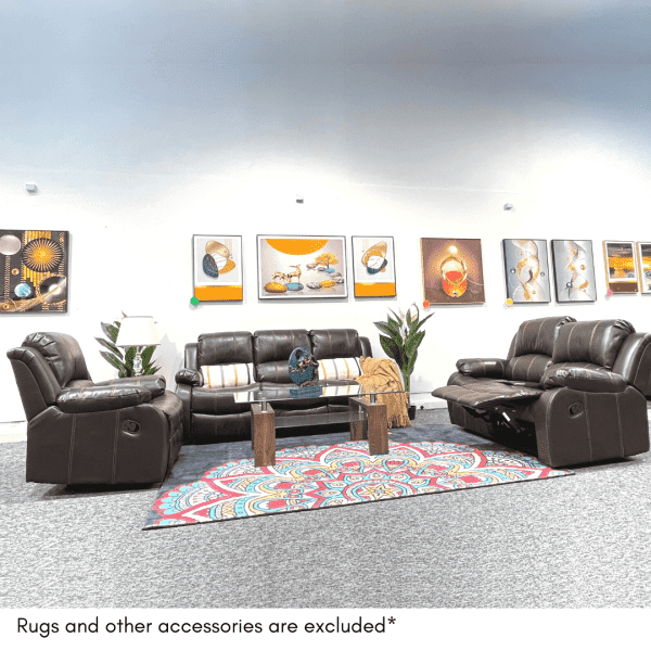 Columbia Recliner Lounge Suite | Brown (3RR+2RR+1R) Display Model