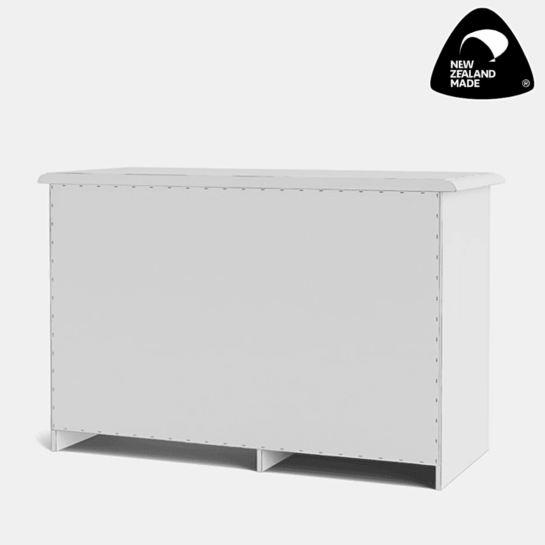 Aged White Paint - Villager 3 Drawer Desk