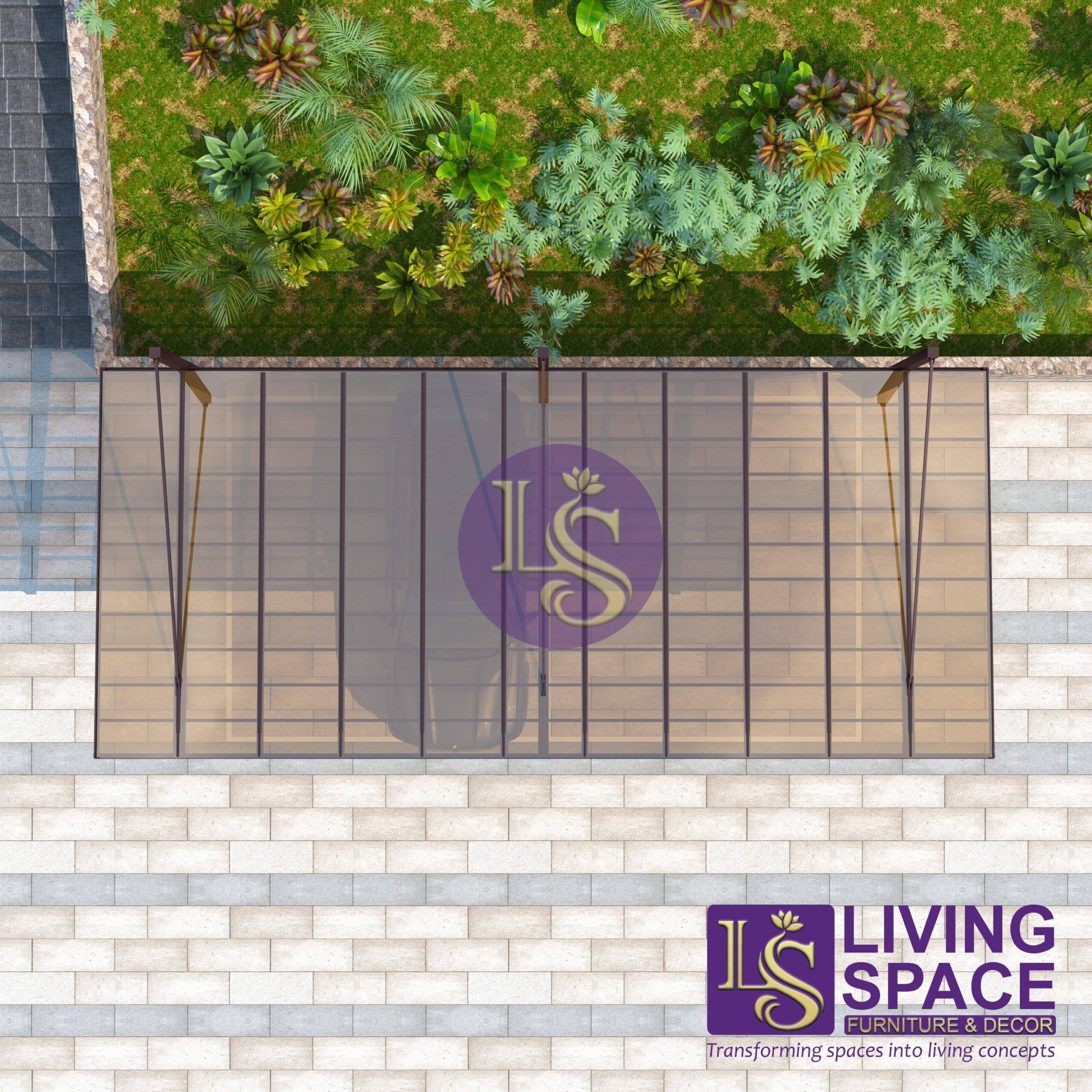 Back-Pull Cantilever Double Carport | Brown - Image 4