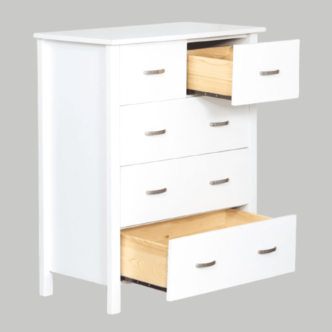 Britain 5 Drawer Tallboy | White - Image 2