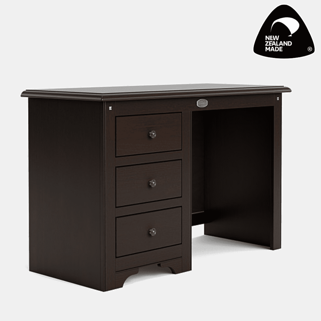 Dark Oak - Villager 3 Drawer Desk