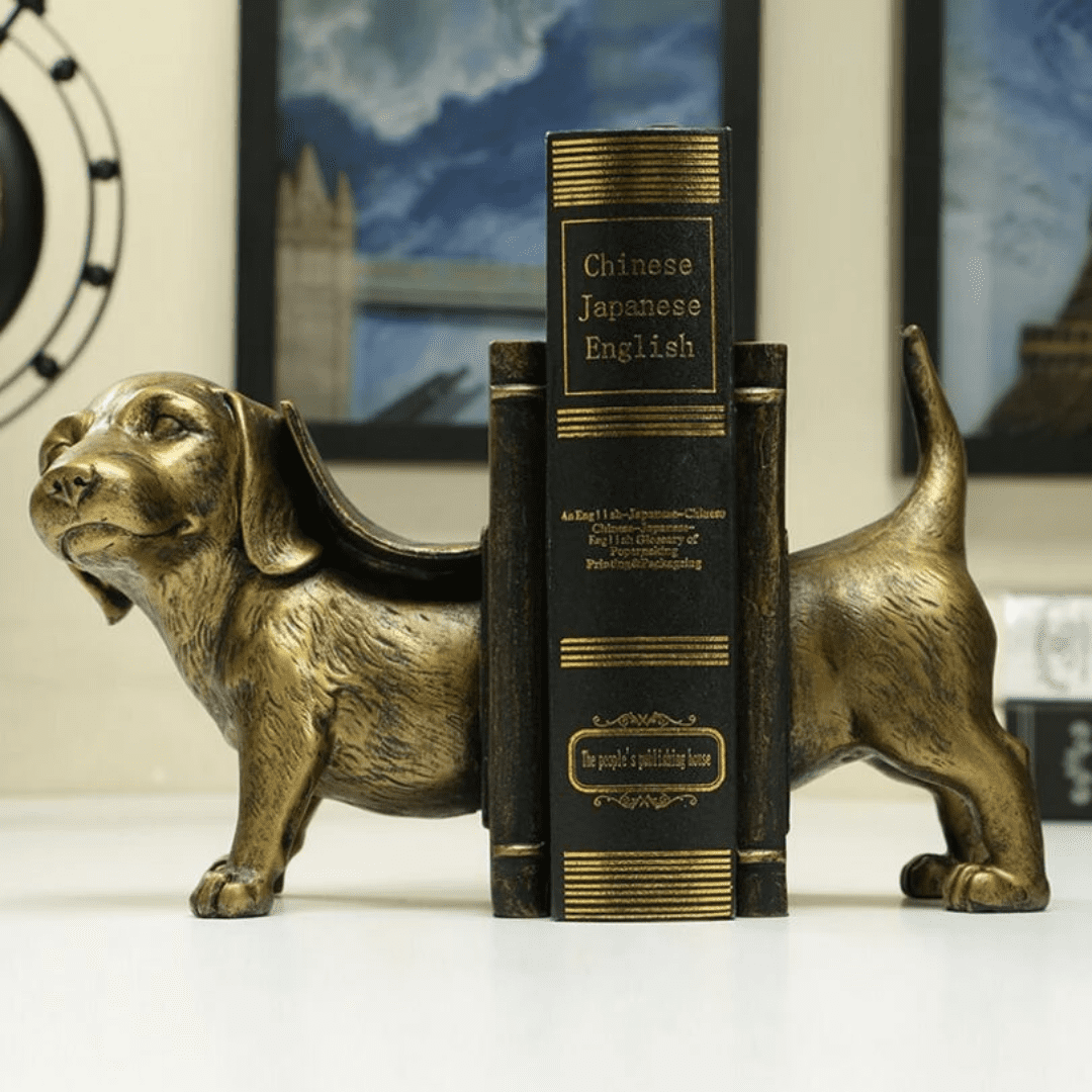 Dog Bookend Home Decor