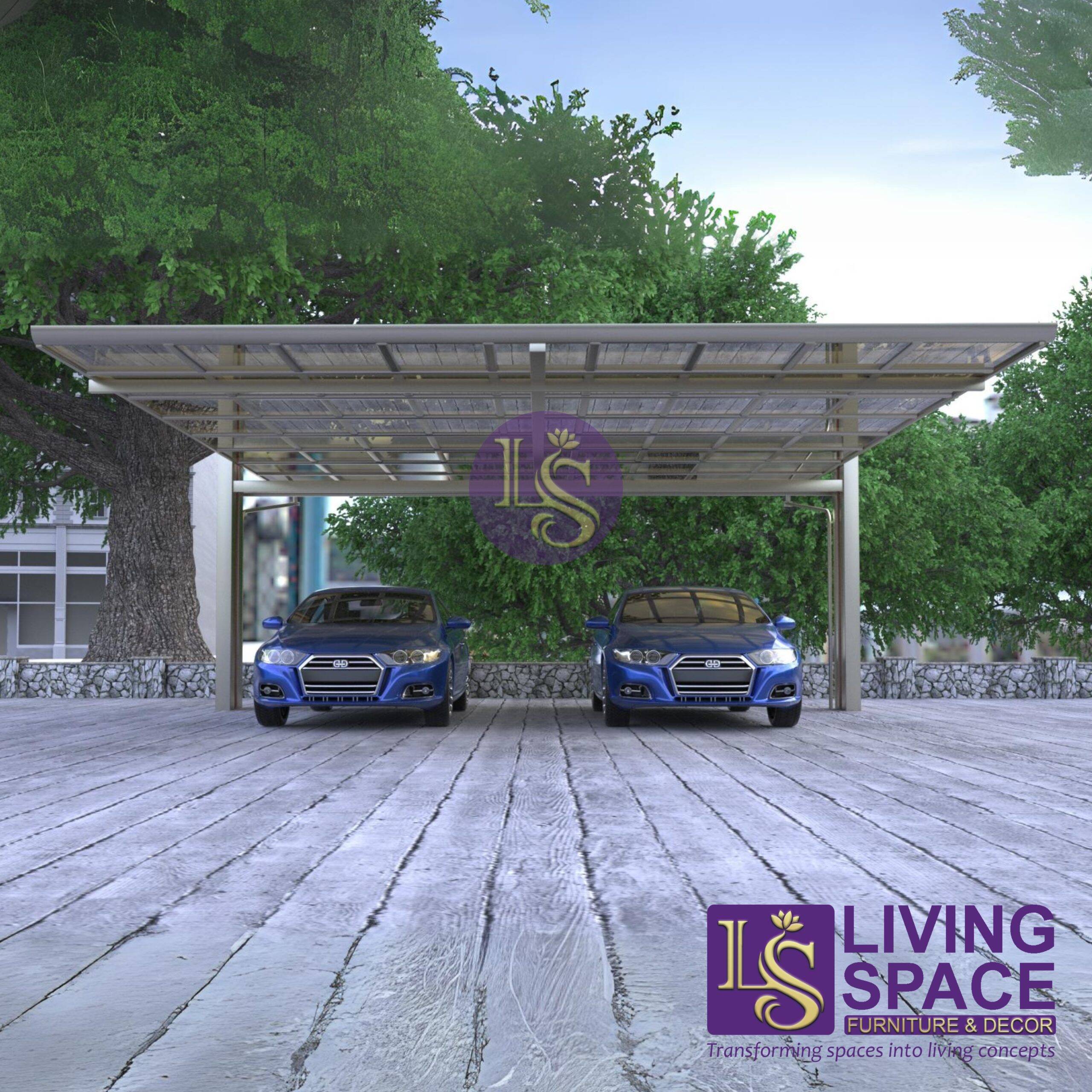 2 Cars parked under a double carport in New Zealand