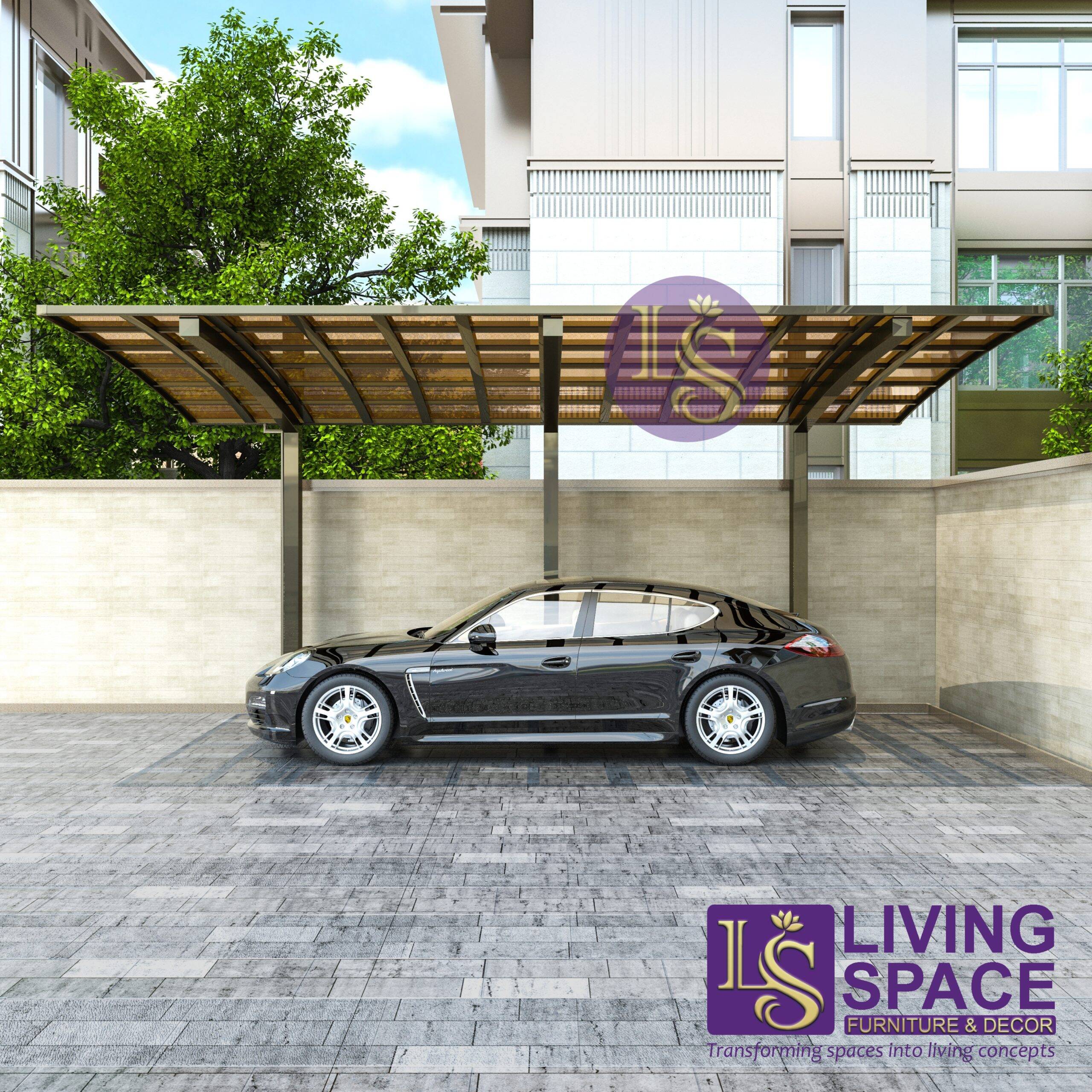 Cantilever Single Carport Champagne