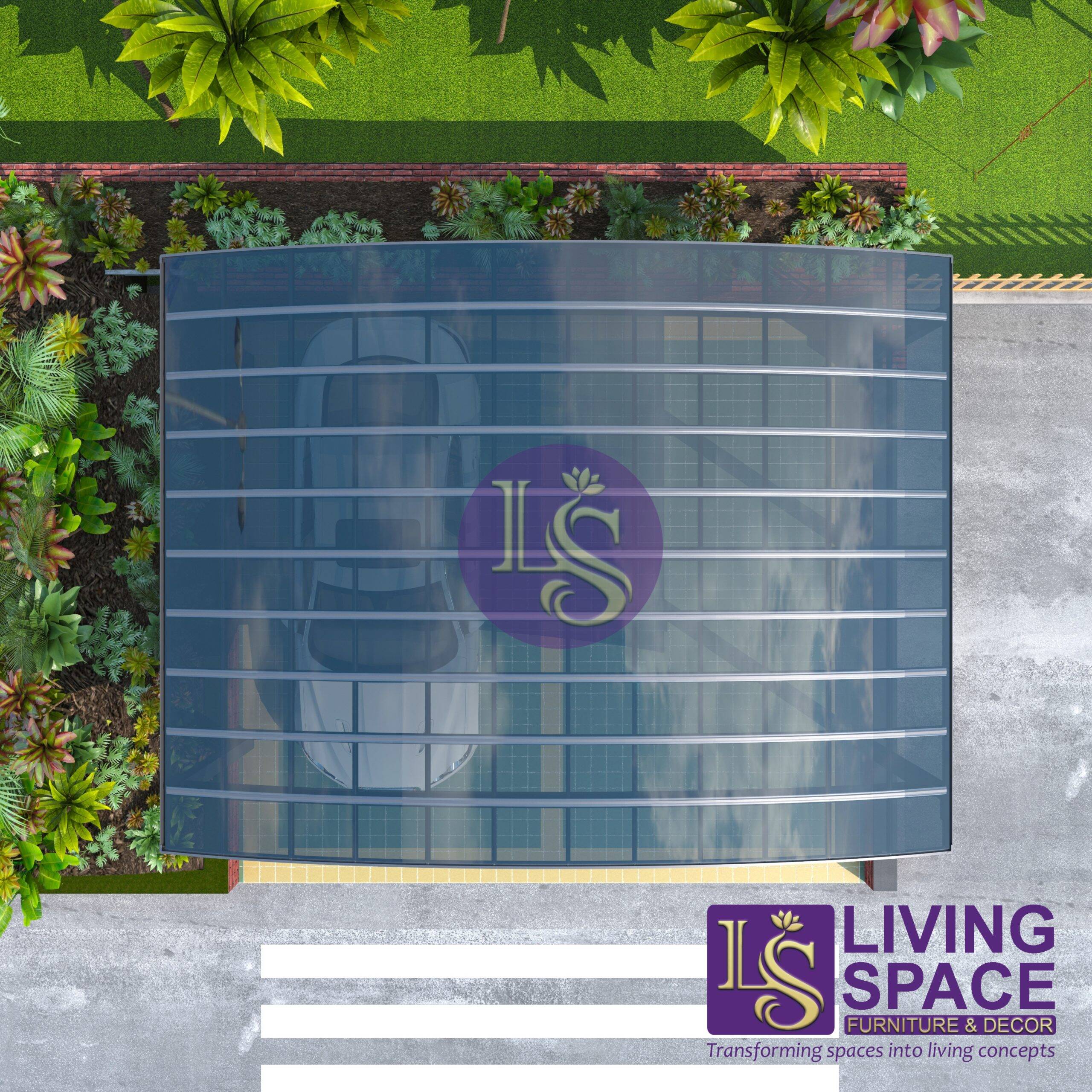 M-Shape Double Carport | Grey - Image 4