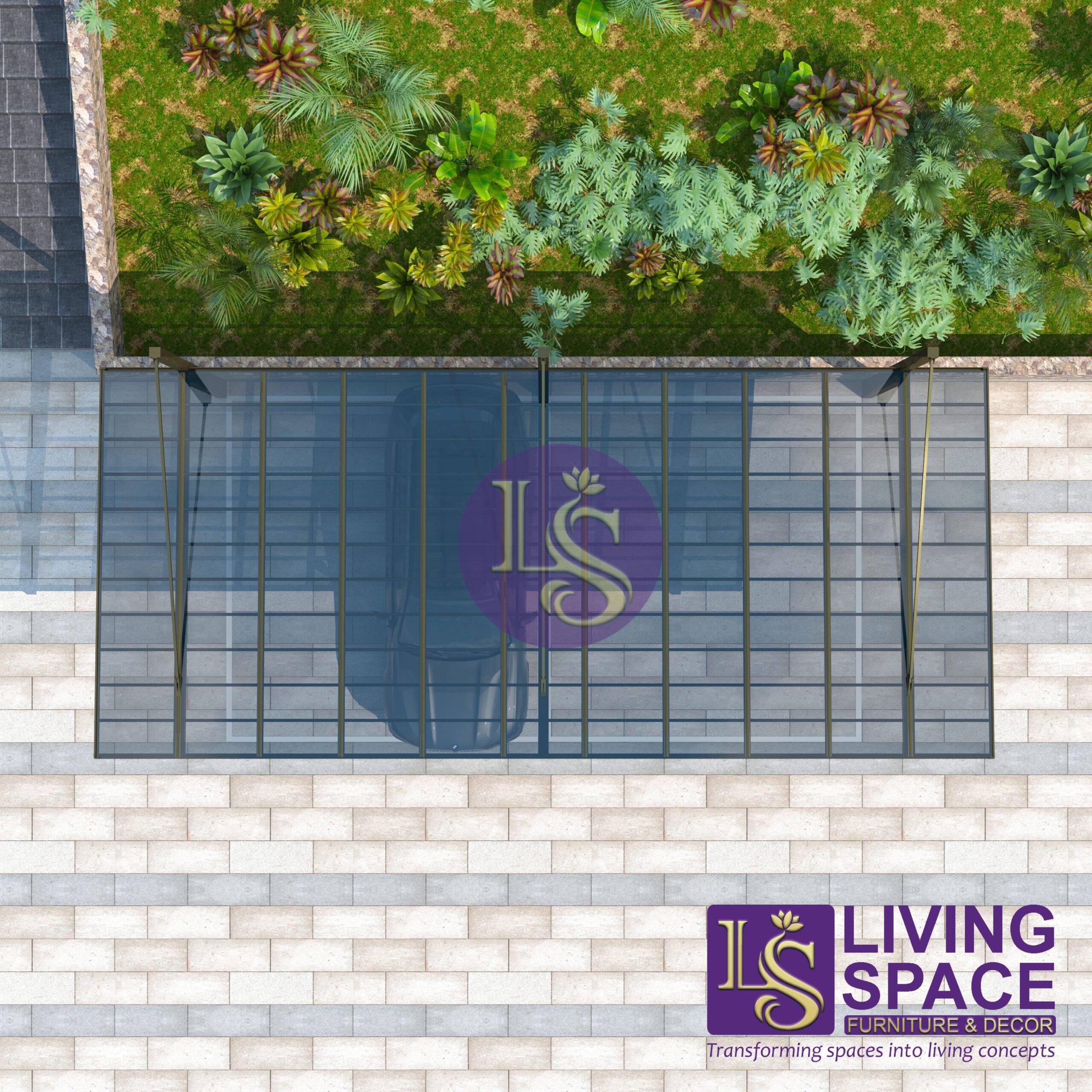 Back-Pull Cantilever Double Carport | Champagne - Image 3