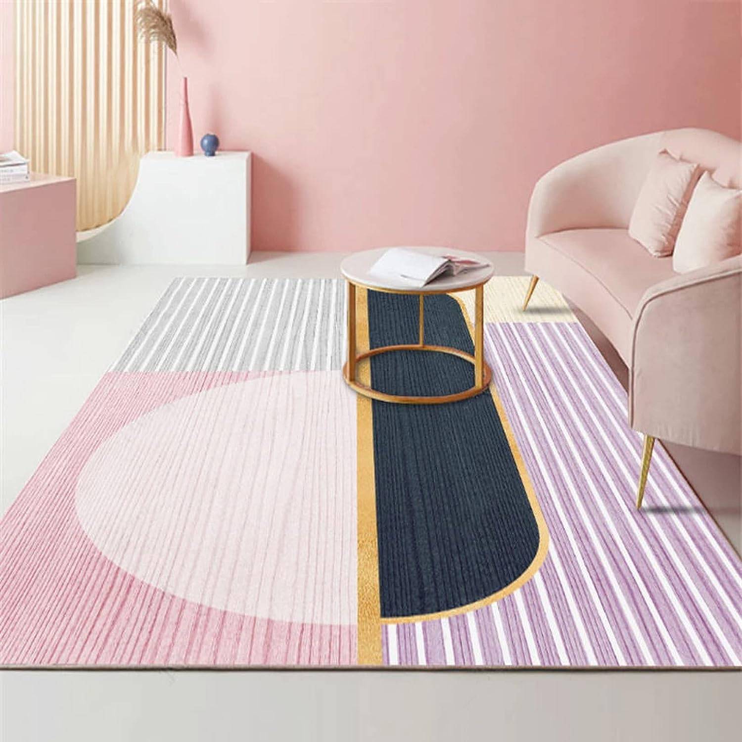 A pink rug/ carpet in a pink living room along with a pink couch in Auckland, New Zealand