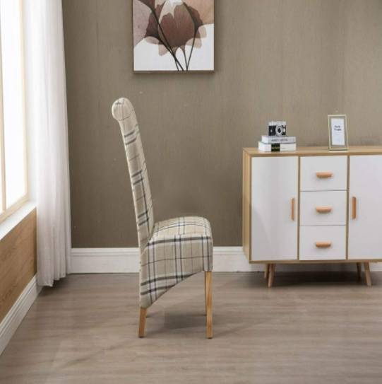 Arcade High Back Checkered Fabric Chair