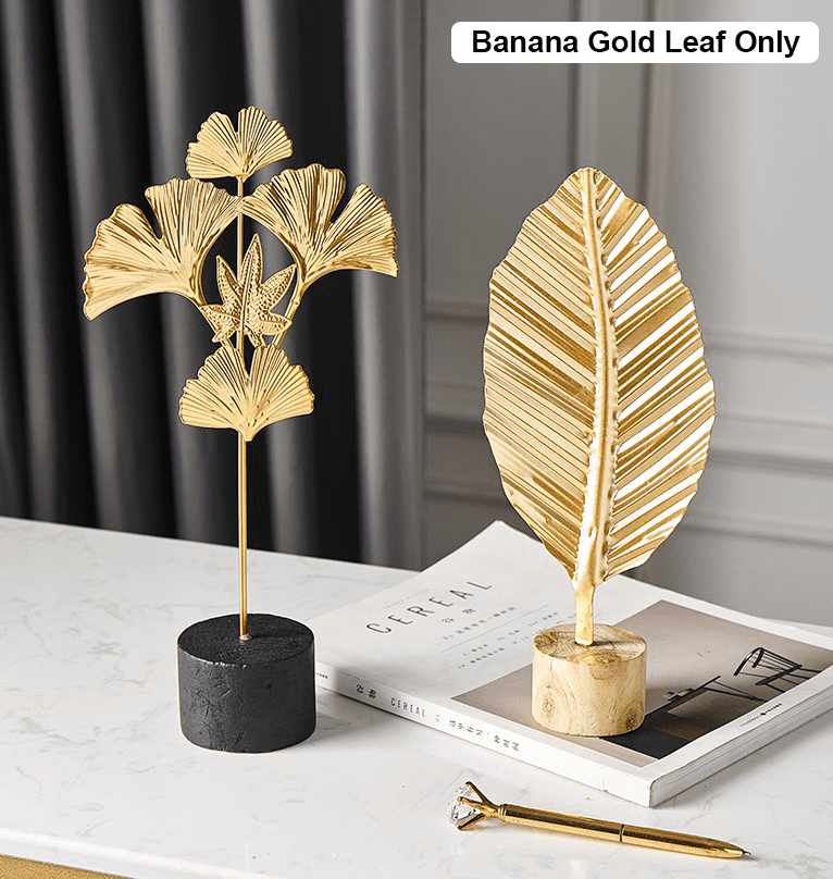 Metal Gold Banana Leaf Home Decor - Image 4