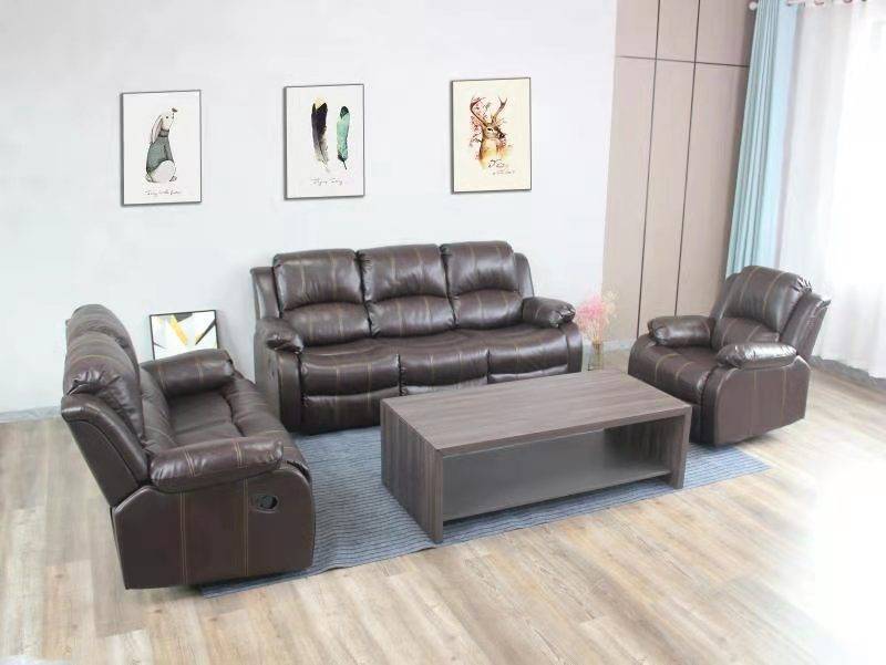 Columbia Recliner Lounge Suite | Brown (3RR+2RR+1R) Display Model - Image 2