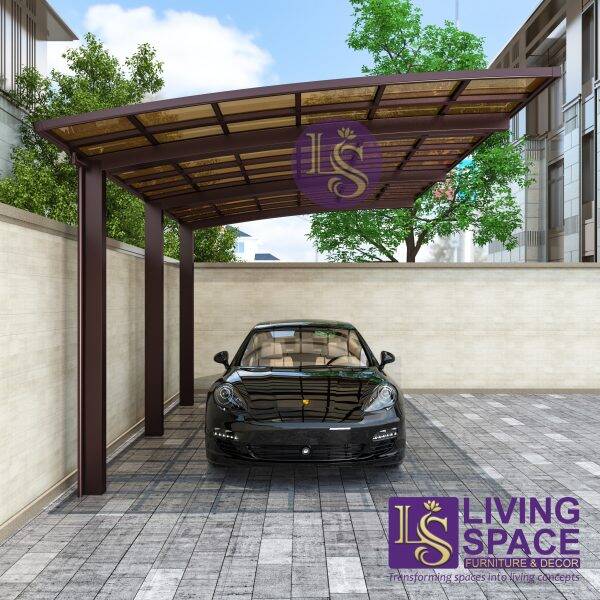 Cantilever Single Carport Brown