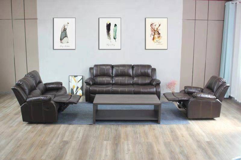 Columbia Recliner Lounge Suite | Brown (3RR+2RR+1R) Display Model - Image 3