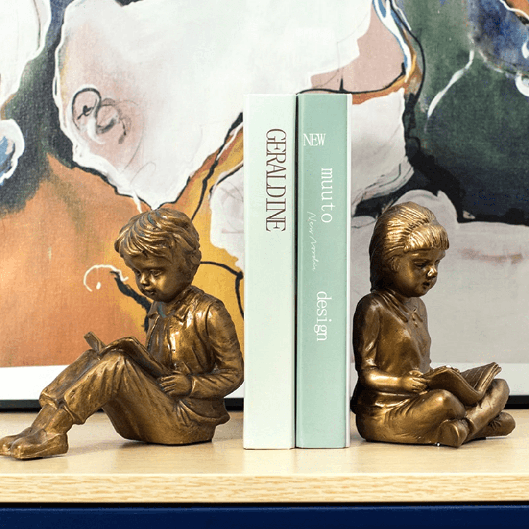 Girl Boy Bookend Home Decor